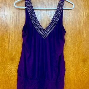 Wet Seal Studded Detailed V-Neck Top